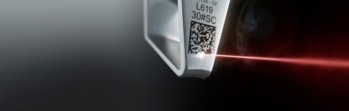 Datamartrix marked with fiber laser engraver 