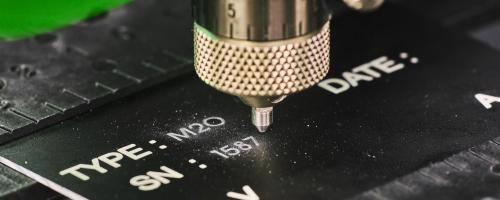 CE marking plate made with rotary engraving machine